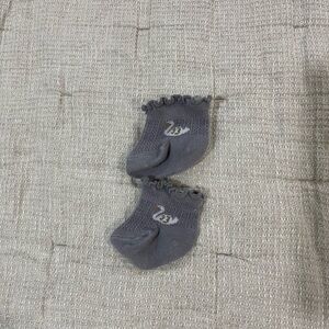 Purple Baby Socks with Swan Design